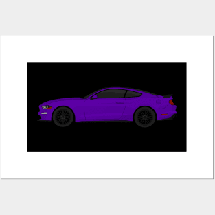 MUSTANG GT PURPLE Posters and Art